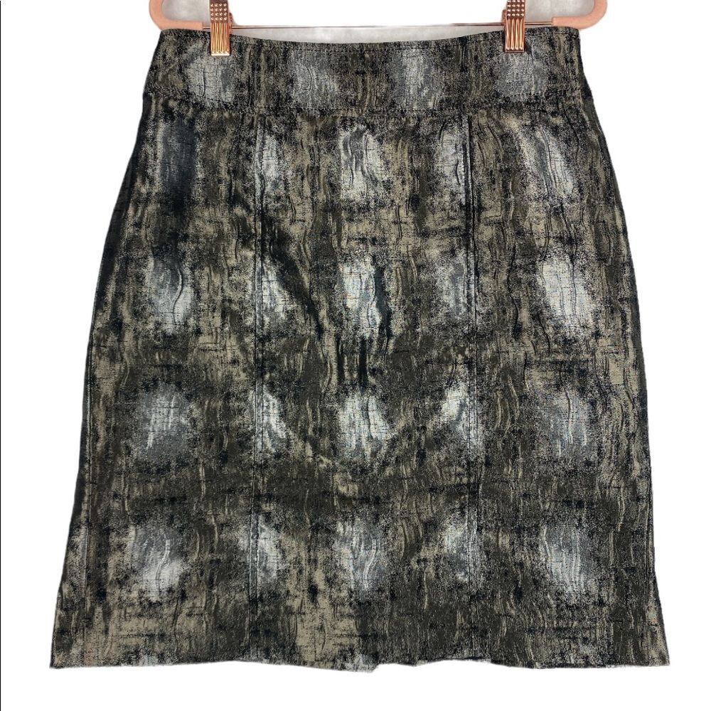 ETCETERA Black, Silver & Grey Skirt Size 8 VGUC
